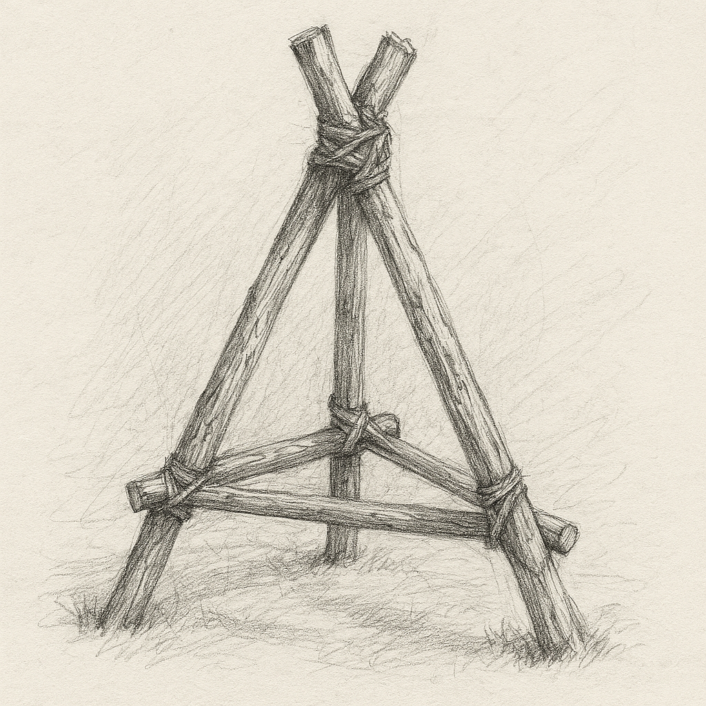 Froissartage – Faire une table tripode