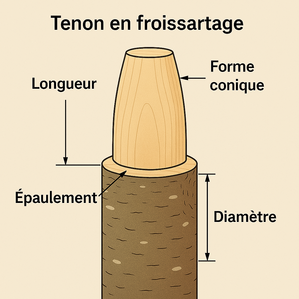 Froissartage – Faire un Tenon