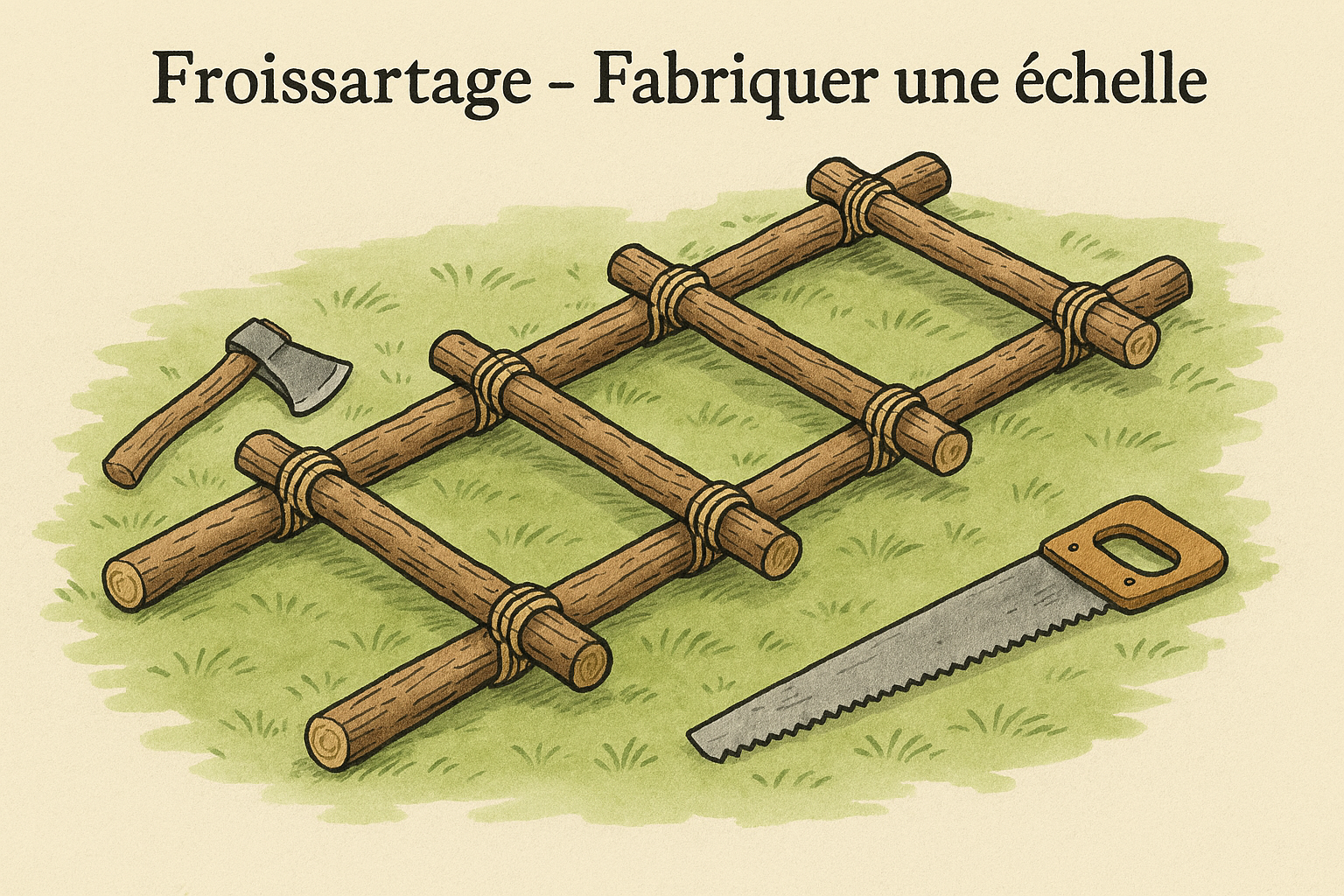 Froissartage – Fabriquer une échelle